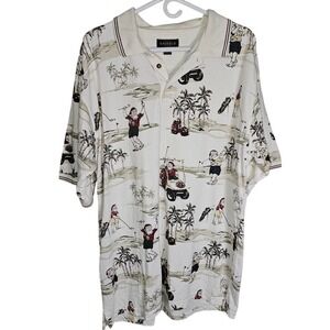 Knights Sportswear Golfing Santa Polo Christmas Summer Short Sleeve Top XL